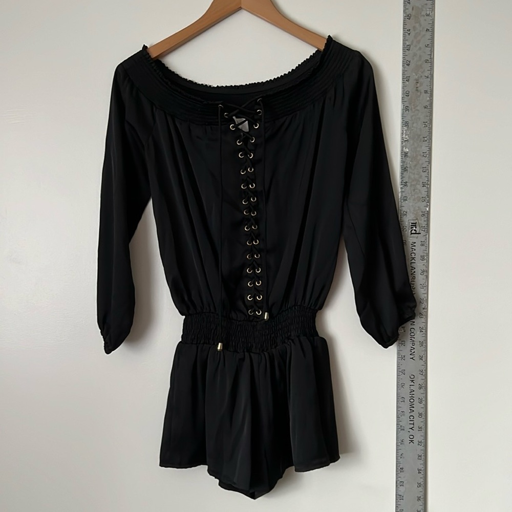 Airlie Lace-Up Romper